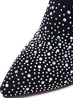 DETAILS Rhinestone decor Thigh high boots Pointed toe 3" heel Elegant Knee-high Boots With Rhinestones, Elegant Knee-high Rhinestone Boots, Rhinestone Knee-high Evening Boots, Elegant Rhinestone Knee-high Boots For Party, Knee-high Rhinestone Boots For Evening, Knee-high Evening Boots With Rhinestones, Elegant Rhinestone Knee-high Boots, Rhinestone Knee-high Boots For Party, Winter Party Knee-high Boots With Rhinestones