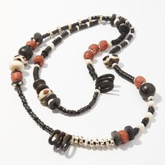 Discover Coconut, Bone, and Yoruba Necklace by Phyllis Clark, and get inspired by more original art and unique treasures created by artists. Shop now! African Necklaces, Mixed Media Necklace, Necklace Displays, Silk Necklace, African Necklace, Artful Home, Paper Jewelry, Fabric Beads, How To Make Necklaces