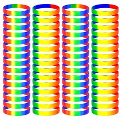 PRICES MAY VARY. Package :78 pieces rainbow rubber wristbands Material: made of silicone rubber, flexible, stretchy and easily put on Wristbands size: diameter of the wristband is 6.5cm/ 2.56 inches in diameter and 1.2cm/ 0.47 inch in width, fit with most people Design: 2 different color segments, 6 and 12 segments，the rainbow wristbands are good idea for Rainbow LGBT support and gay pride month Love is love:The rainbow wristbands are great for Rainbow LGBT Awareness and Support and Gay Pride Month, rainbows are a sign of Yahweh's covenant Product:
 6 segments rainbow rubber wristbands x39
 12 segments rainbow rubber wristbands x39
 Material:
 silicone rubber, flexible, stretchy and easily put on.
 Wristbands size:
 diameter of the wristband:6.5cm/ 2.56 inches
 width of the wristband: 1.2c Rubber Wristbands, Rainbow Festival, Lgbt Support, Gay Pride Month, People Design, School Supply Labels, Rubber Bracelets, Love Rainbow, Pride Month