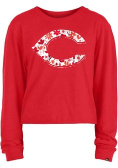 New Era Cincinnati Reds Womens Black Brushed Long Sleeve LS Tee Cincinnati Reds Outfit Woman, Spring Red Top With Ribbed Cuffs, Go Red, Red T, Red Tshirt, Cincinnati Reds, Team Spirit, Casserole Recipes, Shirt Price