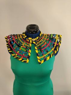 Ankara Neck Piece, Bold Fashion Outfits, African Dress Patterns, African Print Wedding Dress, Ankara Necklace, African Fabric Accessories, Ankara Accessories, Choir Uniforms, False Collar