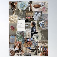 a collage of images with words and pictures on them poster print by design expressivity