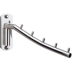 a chrome plated wall mounted coat rack