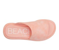 Vegan Synthetic Faux Leather upper, Slip on for easy entry,1.25\ platform sole height, Open round toe, Lightly padded insole, Man Made outsole, Asymmetrical one-band design | Women's Beach by Matisse Lotus Platform Slide Sandals in Coral Size 7 Comfortable Platform Slides For Vacation, Trendy Synthetic Sandals With Arch Support, Synthetic Platform Slide Sport Sandals, Platform Slide Sport Sandals In Synthetic Material, Platform Slide Sport Sandals In Synthetic, Synthetic Open Toe Sport Sandals For Beach Season, Open Toe Synthetic Sport Sandals For Beach Season, Trendy Platform Slides For Vacation, Trendy Platform Sport Sandals For Vacation