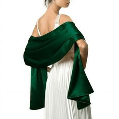 Women Shawls and Wraps for Evening Dresses Bridal Party Special Occasion by Lansitina MATERIAL & SIZE: soft satin. Extra Large shawl: 94.5 INCH*26 INCH (240*70cm). Oversized wraps. FEATURES: This plus size satin wrap shawl can be worn long, doubled, wrapped or twisted. Great gifts for bridemaids, teen girls and ladies. OCCASIONS: These formal stylish satin wraps will be prefect for bridal wear, prom gown, wedding party, evening wear, prom, formal party and other special occasions. 11 COLORS: Bla Evening Shawls And Wraps, Plus Size Satin, Evening Scarf, Evening Shawls, Silk Scarf Wrap, Bridal Wrap, Satin Evening Dresses, Wedding Shawl, Wrap Shawl