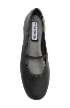 Made from buttery-soft leather that molds to your feet with wear, these always-trending ballet flats feature a slender elastic strap for a secure fit. Leather upper/synthetic lining/rubber sole Imported Black Ballet Flats, Womens Ballet Flats, Leather Ballet Flats, Ballet Flat, Black Flats, Ballet Flats, Soft Leather, Steve Madden, Nordstrom Rack