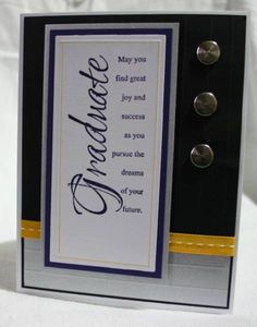 a greeting card with buttons on the front and back of it, that says may you find great joy and success as you pursue the dreams of your future