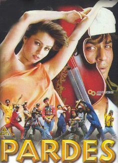 the movie poster for pardes starring in english and french language, with an image of people