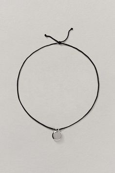 Annika Inez Ample Necklace - Small Modern Silver Necklace With Adjustable Cord, Elegant Sterling Silver Necklace With Adjustable Cord, Sterling Silver Jewelry With Adjustable Cord, Sterling Silver Pendant Necklace With Adjustable Cord, Simple Adjustable Sterling Silver Necklace, Adjustable Sterling Silver Clasp Necklace, Silver Necklaces With Adjustable Cord For Everyday, Silver Necklace With Adjustable Cord For Everyday, Minimalist Lariat Necklace With Adjustable Cord