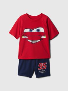 babyGap | Disney Cars Short PJ Set | Gap Baby Cars, Flash Mcqueen, Toddler Pajamas, Pj Shorts, Short Pj Set, Disney Cars, Baby Disney, Baby Gap, Pj Sets