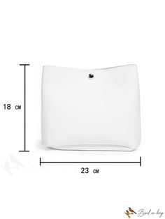 BirdinBag - Chic Transparent Tote Bag with Drawstring and Inner Pouch Square Bucket Bag With Removable Pouch, White Square Bucket Bag, Everyday White Hobo Bag With Phone Pocket, Trendy White Shoulder Bag Pouch, White Pouch Hobo Bag For Shopping, White Satchel Hobo Bag With Mobile Phone Pocket, White Hobo Pouch Bag For Errands, Large Capacity White Pouch For Everyday Use, White Pouch Hobo Bag For Errands