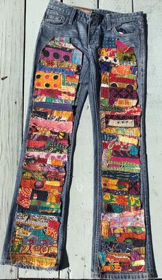 Patchwork Jeans Kantha Made to Order Patchwork Hippie Boho - Etsy