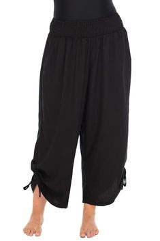 BOHO WIDE LEG ANKLE LENGTH SUMMER PANTS are loose and comfortable on hot summer days. Great for everyday wear, loungewear or beach pants. WIDE ELASTIC SMOCKED WAIST FOR ULTIMATE COMFORT. Lightweight and fast drying, wear these pants as a swimsuit cover up, resort wear or on a cruise WEAR THEM ANKLE LENGTH OR ADJUST SIDE TIES to give these boho pants a capri look. Dress them up or down. Soft and super comfortable, they’ll fast become your favorite warm weather pants MADE FROM 100% HIGH-QUALITY BR Summer Beach Pants, Boho Plus Size, Loungewear Dresses, Net Dress, Cruise Wear, Boho Pants, Wide Leg Cropped Pants, Beach Pants, Summer Pants