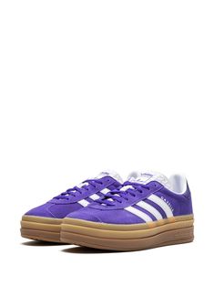 Find ADIDAS Gazelle Bold Sneakers on Editorialist. plum purple calf suede round toe panel detailing textured finish tongue with logo-print signature 3-Stripes logo to the side logo print to the side contrasting heel counter branded insole stacked layer detail at the sole with embossed logo flat rubber sole front lace-up fastening Adidas Gazelle Bold, Purple Adidas, Gazelle Bold, Plum Purple, Adidas Gazelle, Embossed Logo, Logo Print, Lace Front, Rubber Sole