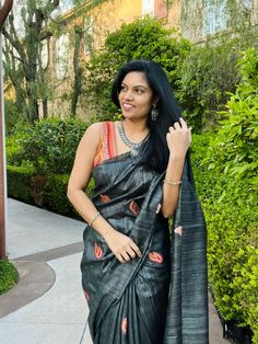 Elevate your wardrobe with our exquisite Smoky Black Ghicha Silk saree, a fusion of tradition and modern elegance. Crafted with precision, this luxurious saree boasts the finest Ghicha Silk, renowned for its lustrous texture and superior quality. Its smoky black hue adds allure, making it perfect for any occasion, from daytime events to evening soirees. What sets this saree apart are its meticulously embroidered motifs, each telling a story of craftsmanship and artistry. Skillfully stitched by a Designer Black Raw Silk Saree, Black Slub Silk Saree, Designer Black Tussar Silk Saree, Black Tussar Silk Saree With Resham Embroidery, Tussar Silk Saree With Resham Embroidery For Celebration, Festive Black Slub Silk Saree, Black Embroidered Art Silk Saree, Black Slub Silk Saree With Cutdana, Black Embroidered Tussar Silk Saree