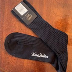 New Pair Of Black Socks Black Stretch Cotton Knee-high Socks, Black Cotton Knee-high Socks For Winter, Black Fitted Classic Socks, Classic Black Stretch Knee-high Socks, Black Stretch Classic Knee-high Socks, Fitted Comfortable Black Socks, Comfortable Fitted Black Socks, Classic Black Knee-high Socks, Comfortable Black Knee-high Socks For Gifts