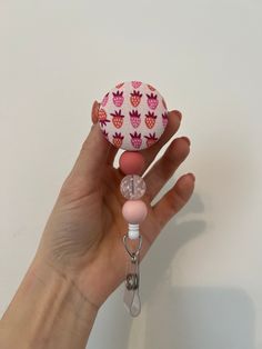 "strawberry badge reel  Required to wear your badge to work? This retractable badge reel would be a unique way to personalize your work attire! Students, teacher, nurses, dentists and all others!  Velcro placed on back to be interchangeable but if you want permanent just let me know!  Just message me if you want a custom request, I look forward to hearing from you! Alligator clip or belt clip options 🌟Retracts 34\"  🌟3/4 diameter velcro button  🌟Silicone beads 🌟interchangeable button topper" Pink Badge Holder With Swivel Clip As Gift, Pink Badge Reel With Swivel Clip As Gift, Adjustable Badge Reel With Key Clip As Gift, Nurse Badges, Nurse Gear, Home Health Nurse, Cute Badge Reel, Nursing Hoodie, Custom Badges