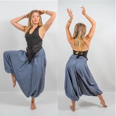 Genie Trousers, Harem Pants, Baggy Hippie Trousers, Mens Festival Wear, Unisex, Parachute, Aladdin, Thai, Pantaloons, Yoga, Ekeko Crafts,  Embrace comfort and style with our dreamy cotton harem pants! These versatile pants are perfect for any occasion, from relaxing at home to dancing the night away at a festival. Crafted from soft, breathable cotton, they offer ultimate comfort and freedom of movement. These trousers come in one adjustable size and are very stretchy on the waist. They fit from Mens Festival Wear, Hippie Trousers, Pantalon Baggy, Genie Pants, Cotton Harem Pants, Fun Buns, Pirate Outfit, Trousers Mens, Pants Baggy