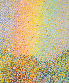 an abstract painting with lots of small dots