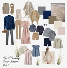 a collage of clothes and accessories from the m family beach session 2011 - 11