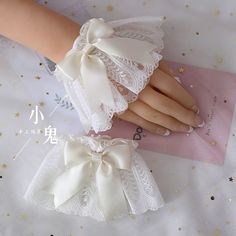 Embroidered Hair Bows, Hand Socks, Elegant Gloves, Diy Hair Accessories Ribbon, Band Outfits, Bow Bracelet, Lace Cuffs, Fashion Sewing Pattern, Lace Bows