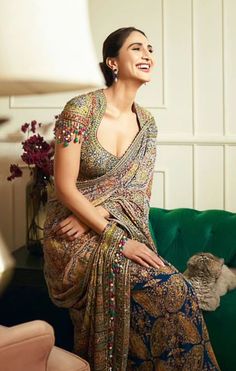 Shaadi Saree Indian Outfits, Sabyasachi Dresses, Sabyasachi Blouse, Sabyasachi Lehenga Bridal, Vaani Kapoor, Sabyasachi Sarees, New Saree Blouse Designs, Fashionable Saree Blouse Designs