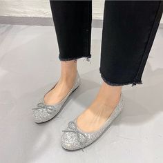 Category:Slip-Ons,Flats; Upper Materials:Satin; Season:Summer,Spring; Heel Type:Flat Heel; Gender:Women's; Activity:Walking Shoes; Toe Shape:Round Toe; Style:Minimalism,Elegant,Comfort; Heel Height(inch):<1; Outsole Materials:TPR; Occasion:Outdoor,Daily; Closure Type:Loafer; Pattern:Solid Color; Listing Date:07/04/2023; Production mode:External procurement; 2023 Trends:Plus Size,Comfort Shoes; Foot Length:; Foot Width:; SizeChart1_ID:2:184043; Size chart date source:Provided by Supplier. Elegant Silver Closed Toe Flats, Silver Closed Toe Ballet Flats For Party, Rhinestone Slip-on Loafers For Party, Silver Slip-on Flats For Spring, Silver Slip-on Flats With Round Toe, Ballerina Wedding, Women's Slip Ons, Loafers Online, Summer Flats