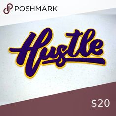 Hustle iron on patch Purple Letters, Iron On Patch, Golden Yellow, Cal Logo, Iron On Patches, Shop My, Purple, Yellow, Closet