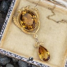 Citrine Rings & Jewelry - November Birthstone | EraGem Large Gemstone Necklace, Vintage Gold Necklace, Faberge Jewelry, Yellow Gems, Citrine Jewelry, Yellow Jewelry, Topaz Jewelry, Citrine Necklace, Jewel Necklace