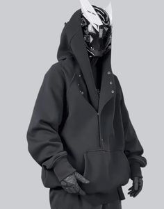 Type: Techwear hoodie Design: Techwear, Cyberpunk Ultra-resistant Techwear Hoodie: Made with premium materials that are resistant, flexible and lightweight to preserve your mobility while keeping you warm. Technical clothing: This techwear hoodie is an ideal softshell to complete your Techwear outfit. Breathable materials: This techwear hoodie made of polyester, cotton and spandex can be worn all year round. Suitable for men and women Machine washable: 30 °C (86 °F) Size (cm) Chest Shoulder M 130 53 L 132 54 XL 138 56 Black and white Cyberpunk Ninja Hoodie The deep ebony material acts as a backdrop, highlighting a fusion of detailed patterns influenced by ancient ninja warriors and the glowing avenues of cyberpunk urban jungles. Whether wandering through the dynamic lanes of a city or vent Techwear Long Sleeve Hooded Jacket, Techwear Long Sleeve Sweatshirt For Outdoor, Outdoor Techwear Sweatshirt With Long Sleeves, Outdoor Long Sleeve Techwear Sweatshirt, Techwear Hoodie For Outdoor Activities, Long Sleeve, Techwear Long Sleeve Hoodie For Outdoor, Outdoor Techwear Hoodie With Long Sleeves, Winter Fleece Hooded Jacket For Streetwear, Black Cyberpunk Windbreaker For Streetwear