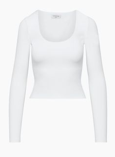 CONTOUR SCOOPNECK LONGSLEEVE | Aritzia Aritzia Long Sleeve, Aritzia Contour, Feel Nothing, Everyday Luxuries, Nothing More, Second Skin, Body Measurements, Scoop Neckline, Zip Hoodie