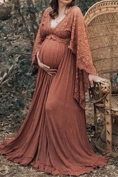 Boho Vintage Lace Maxi Maternity Long Dress Photoshoot Gown Maternity Lace Dress, Vestidos Para Baby Shower, Dress For Pregnant Women, Maternity Photography Props, Vintage Maternity, Maternity Dresses For Baby Shower, Lace Maternity Dress, Dresses Maternity, Maternity Photo Shoot