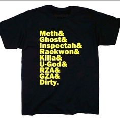 Questions? Leave A Comment Below! U God, Method Man, Wu Tang Clan, Wu Tang, Black N Yellow, Tee Shirts, Mens Shirts, Man Shop, T-shirt