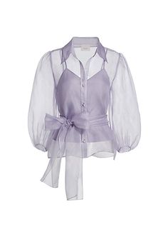 Organza Jacket, Organza Shirt, Cinq A Sept, Satin Top