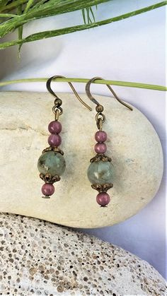 Purple Victorian Earrings Labradorite Earrings Ball Shape Moonstone Earrings Grey Earrings Drop Stone Antique Brass Earrings Boho Gift Adjustable Drop Earrings With Gemstone Beads, Bohemian Gemstone Beads Earrings, Round Beads Earrings With Natural Stones For Jewelry Making, Round Beads Earrings For Jewelry Making, Bohemian Round Jade Earrings, Spiritual Round Beads Earrings For Jewelry Making, Purple Gemstone Bead Dangle Earrings, Purple Gemstone Beads Dangle Earrings, Purple Dangle Earrings With Gemstone Beads