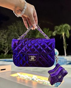 Balmain Bag, Egg Shell Art, Trendy Purses, Baddie Style, Purple Metallic, Hot Bags, December 21, Luxury Purses