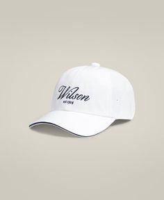 A sleek, performance-friendly ball cap, with a one-size-fits-all velcro strap. The Wilson Active Hat has a raised logo in the front for subtle brand love, and easy all-day wear. | Wilson Active Hat - Size XS Wilson Logo, Wilson Sporting Goods, Tennis Whites, Womens Tennis, Women's Hats, Bucket Hats, Velcro Straps, Baseball Caps, Ball Cap