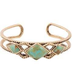 From Barse&#x2C; this cuff bracelet features:Cuff BraceletStones: Genuine TurquoiseMetal: BronzeCuff bracelet is 1.625" wide and 2.5" in diameterImported. Turquoise Bracelet Gold, Bronze Cuff Bracelet, Sundance Jewelry, Antique Turquoise, Bangles Jewelry Designs, Turquoise Bracelet Cuff, Turquoise Cuff, Genuine Turquoise, Bangles Jewelry