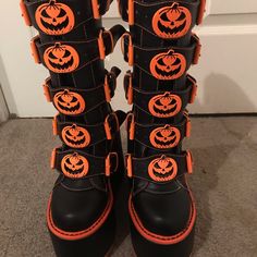 Brand New With Dust Covers! I Had To Toss The Original Box As It Fell Apart. Only Tried On. Size 5/35. I Am A Solid 5.5 And They Fit Great! I Just Haven’t Worn Them, I Love Them But Prob Too High For Me. Amazing! Perfect Condition!! Hard To Find! Offers Welcome! #Dollskill #Halloween #Yru Halloween Boots, Yru Shoes, Goth Shoes, Halloween Shoes, Gothic Shoes, Black Platform Shoes, Pop Bubble, Lace Heels, Bridal Clutch