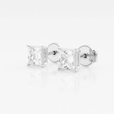 Nothing makes one feel like a princess more than these lab grown princess cut diamond stud earrings. These studs are set in four prongs in a delicate basket setting. Pick the size that is best suited to your ears in the gold color of your choice. Basket Setting, Solitaire Studs, Princess Cut Diamond, Diamond Stud Earrings, Princess Diamond, Diamond Stud, Princess Cut Diamonds, 2 Carat, A Princess