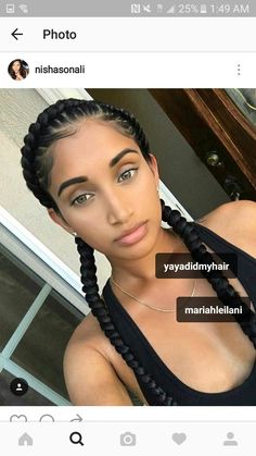 Nice Braids, Plait Hair, Braids Weave, African Threading, Vacation Hair, Goddess Hair, Braided Updos, 2 Braids, Protective Hair