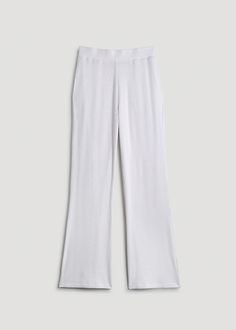 About Our Ribbed Flare Extra-Long Lounge Pants Say hello to the loungewear, made just for you. Our Ribbed Flare Extra-Long Lounge Pants are the cozy pair you’ll want to wear everywhere. Made with a soft ribbed knit, the casual pants are perfect for weekends away or peaceful staycations. We designed these women’s tall lounge pants just for ladies from 5’9 to 6’6, so you can trust us when we say they’re full length. We’ve also ensured the tri-blend fabric has been pre-washed and shrinkage controll Casual Solid Bottoms For Pajama Party, Stretch Wide Leg Lounging Pants, Stretch Wide Leg Pants For Lounging, Full Length Yoga Pants With Ribbed Waistband For Loungewear, Comfortable Solid Color Lounge Pants, Soft Texture Bottoms For Loungewear, Comfy Ribbed Bottoms, Soft Loungewear Bottoms, Cozy Spring Pants For Relaxation