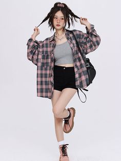 This Oversized Plaid Long Sleeve Shirt is perfect for wearing alone or layered over. It features buttons that you can choose to be on or not, a comfortable fit and a stylish plaid design. You can wear it with pants or skirts, and keep your buttons on or not, depending on your mood.
Gender: WomenMaterial: PolyesterClothing Length: RegularSleeve Length: FullSleeve Style: RegularCollar: Polo Collar Trendy Plaid Flannel Shirt With Pockets, Oversized Plaid Casual Top, Buttoned Shirt For Streetwear In Fall, Casual Oversized Plaid Tops, Trendy Plaid Button-up Shirt, Trendy Button-up Flannel Shirt, Trendy Plaid Button-down Shirt, Oversized Plaid Flannel Shirt Casual, Trendy Plaid Flannel Shirt With Button Closure