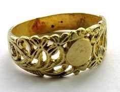 Very beautiful handwork bronze ring from the late 1800s, bright example of the Bukgarian Balkan jewelry. The ring has size 20 mm diameter - it's more like large women size, or men size. The ring has beautiful delicate work, like filugree with floral details. Small flowers are so cute! The ring came in excellent condition for the age - it's a real treasure from old Bulgaria! Balkan Jewelry, Bronze Ring, Enamel Ring, Boho Floral, Small Flowers, Stone Earrings, Boho Jewelry, Bulgaria, Size 20