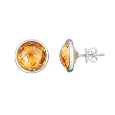 Featuring citrine center stones, these sterling silver studs add a colorful touch to your wardrobe. Click on this JEWELRY & WATCHES GUIDE to learn about fit, styles, materials and more! Featuring citrine center stones, these sterling silver studs add a colorful touch to your wardrobe. Click on this JEWELRY & WATCHES GUIDE to learn about fit, styles, materials and more! FEATURES Dimensions: 14 mm x 19 mm Backings: post Metal: sterling silver Plating: rhodium Finish: polished Packaging: boxedSTONE Citrine Round Jewelry With Matching Earrings, Orange Citrine Gemstone Earrings, Classic Citrine Earrings, Silver Citrine Gemstone Earrings, Orange Gemstone Sterling Silver Earrings, Sterling Silver Earrings With Gemstone Accents, Sterling Silver Round Earrings With Gemstone Accents, Round Citrine Gemstone, Faceted Round Topaz Jewelry