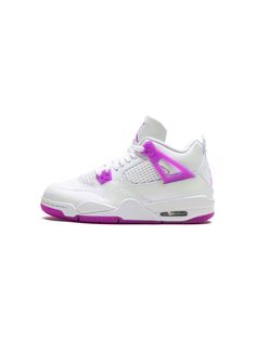 Jordan Kids Air Jordan 4 Retro "Hyper Violet" Sneakers - Farfetch Air Jordan 4 High-top Sports Shoes, Sporty Air Jordan 4 High-top With Translucent Outsole, Air Jordan 4 White Sole Lace-up For Streetwear, Purple Lace-up Sneakers For Light Sports, Air Jordan 4 For Sports, Air Jordan 4 Low-top With Translucent Outsole For Streetwear, Air Jordan 4 High-top With Rubber Sole, Sporty Air Jordan 4 High-top With Rubber Sole, Purple High-top Sneakers For Light Sports