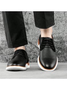 Negro  Collar   Geométrico Zapatos Oxford y Derby Embellished Comfortable Dress Shoes, Exude Confidence, Oxford Dress Shoes, Oxford Dress, Long Periods, Men's Wardrobe, Derby Shoes, Pants Jeans, Toe Designs