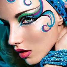 face paint Extreme Make-up, Carnaval Make-up, Make Carnaval, Art Masks, Mekap Mata, Drag Make-up, Carnival Makeup, Snake Charmer, Hair Twist