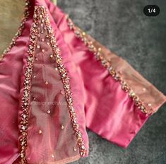 Simple Net Work Aari Blouse Designs, Simple Aari Work Blouse Design For Engagement, Aari Work For Sleeves, Simple And Elegant Aari Work Blouse, Soft Silk Blouse Designs Latest, Net Work Aari Blouse Designs, Net Aari Work Blouse Designs, V Shape Blouse Designs, Border Blouse Designs