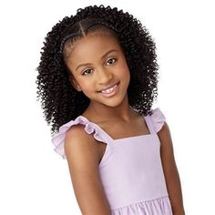 NAME: Sensationnel Lulu Mini Kids Crochet Braids - 2X COILY 3C COLOR SHOWN: 1B DESCRIPTION: 2 Bundles in 1 pack Multi-curls in 1 loop for more volume Pre-made strands to save time and effort Pre-looped for quick and easy crochet install Light weight, soft texture with natural luster Perfect protective style for kids Safe Flame Retardant High-Quality Fiber LULU MINI is a collection of kid-friendly hair, that’s perfect for crochet, braids, and twists! Soft, instant locking fibers make it easy on your hands when styling.LULU MINI is just the right length, to give your little one the trendy braiding hair style that they’ve always wanted! Braids And Twists, Afro Twist Braid, Trendy Hair Styles, Hair Glue, Afro Twist, Hair Crochet, Hair Weaving, Front Hair, Types Of Braids